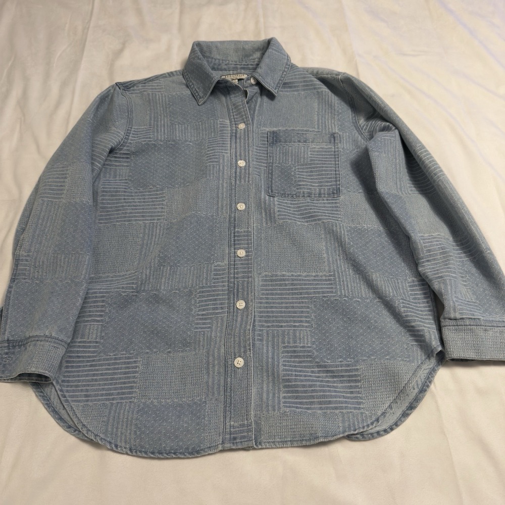 Bagatelle New York Button Up Denim Shirt Jacket Shacket Oversized Large Women